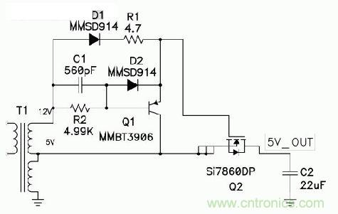 圖4:Q1 快速關閉同步反向