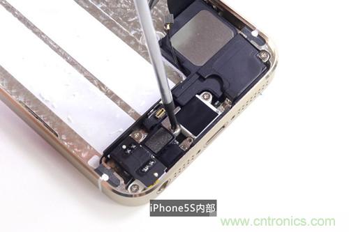 土豪金iPhone 5S拆解：內部結構升級，維修難度增加