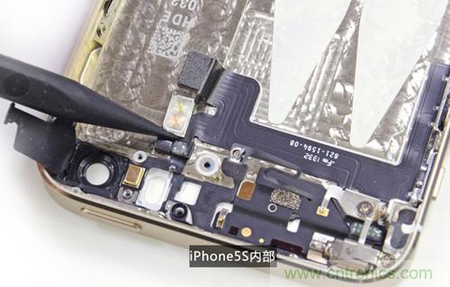 土豪金iPhone 5S拆解：內部結構升級，維修難度增加