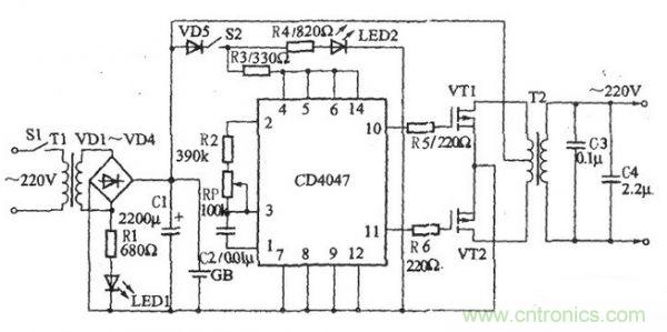 推薦:一款簡單的逆變電源電路設計方案