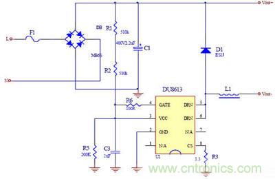 推薦:一款高效率3W LED非隔離球泡燈驅動方案