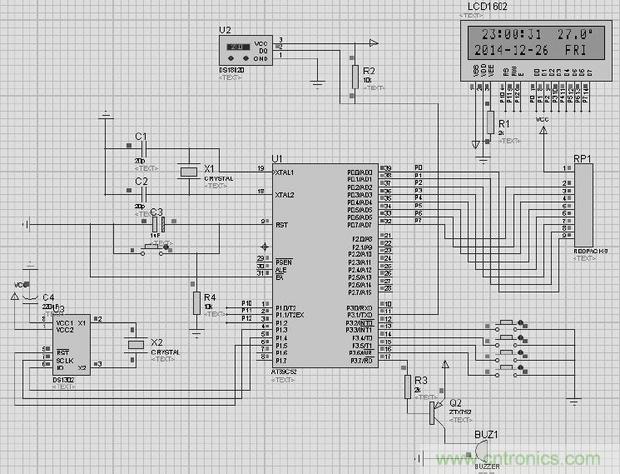 電路專區:可測溫式電子萬年歷的設計與實現