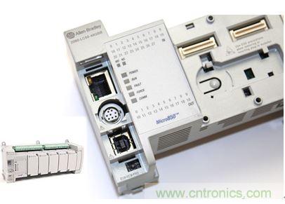 圖1：Allen-Bradley Micro850可編程邏輯控制器(PLC)的價格約為500美元，是高度堅固、可配置、隔離性和易用性方面的標(biāo)桿，盡管有PC/嵌入式計算設(shè)備的競爭，仍在工廠自動化領(lǐng)域中保持著強(qiáng)勢地位。