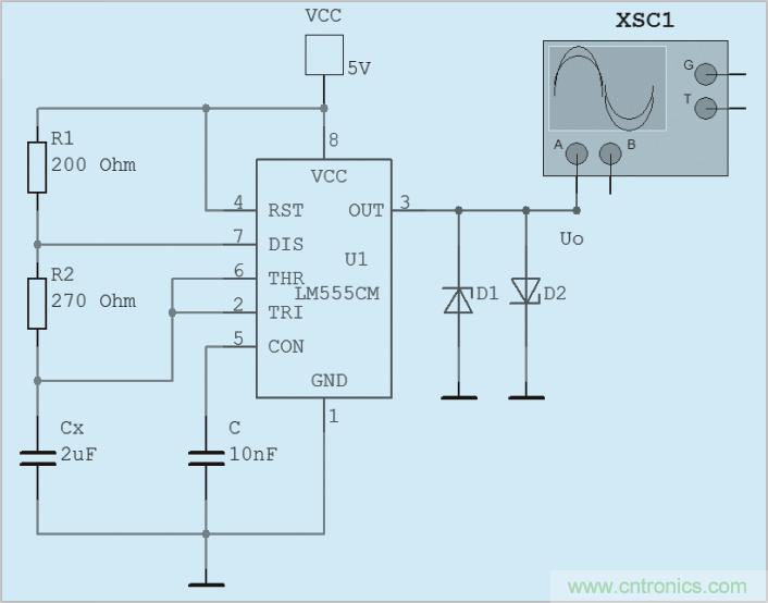用555定時器如何設計電容測試儀?