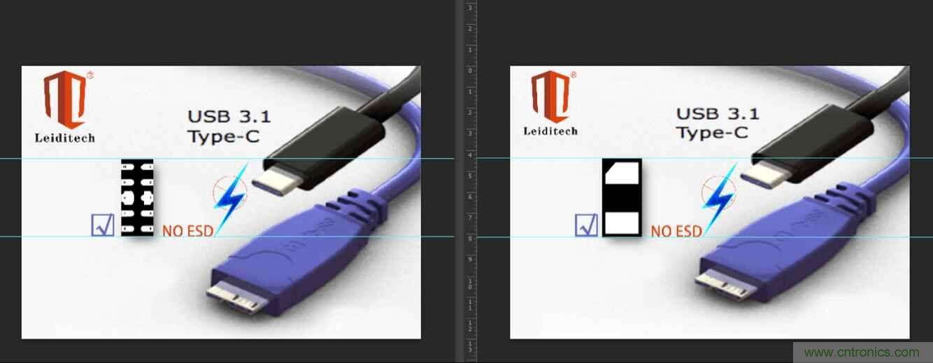 Leiditech推出超低電容ESD,用來(lái)保護(hù)USB Type-C