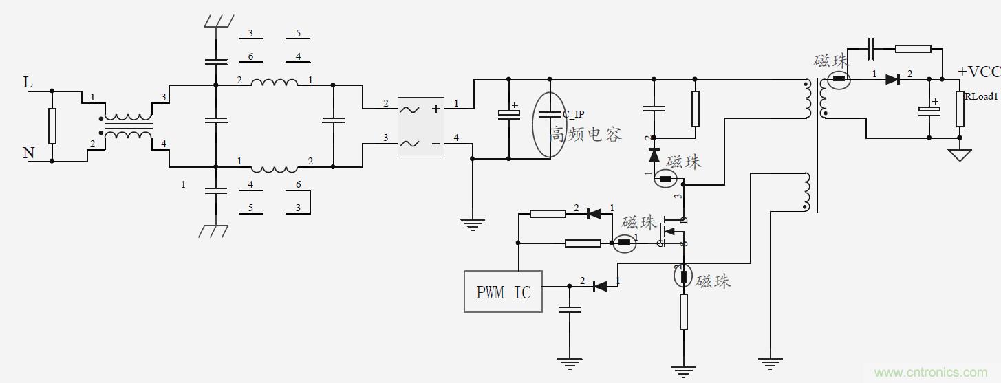如何改善開關(guān)電源電路的EMI特性?