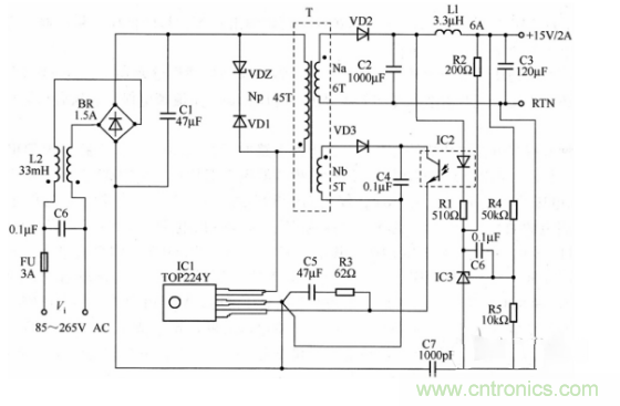 六款簡單的開關電源電路設計,內附原理圖詳解