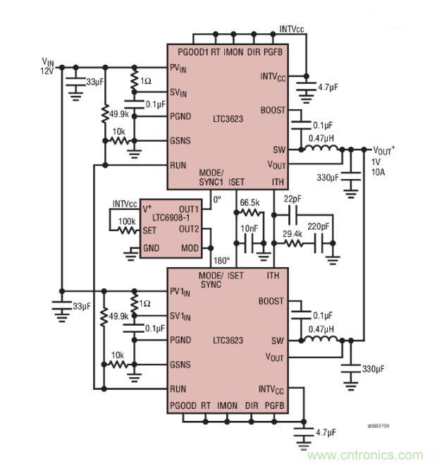 高效率、15V 軌至軌輸出同步降壓型穩(wěn)壓器能提供或吸收 5A 高效率、15V 軌至軌輸出同步降壓型穩(wěn)壓器能提供或吸收 5A