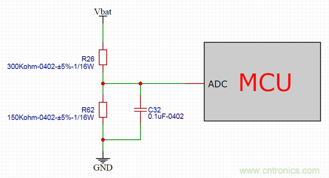 電池電壓偵測電路“踩坑”:分壓電阻的精度竟然是5%,不是1% 電池電壓偵測電路“踩坑”:分壓電阻的精度竟然是5%,不是1%