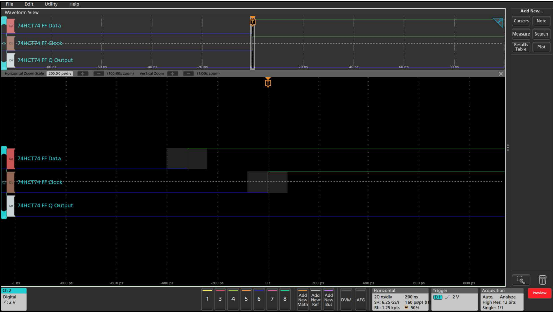 用混合信號示波器識別建立和保持時間違規 用混合信號示波器識別建立和保持時間違規