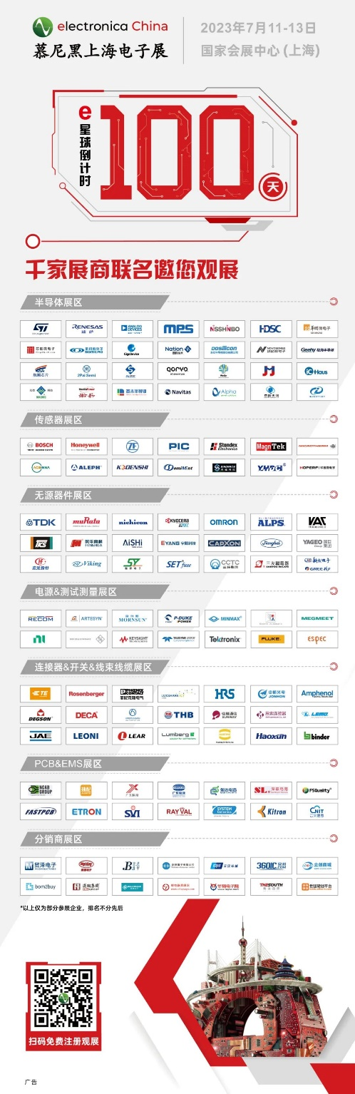 觀眾預登記開啟!千家展商聯名邀您共聚2023慕尼黑上海電子展 觀眾預登記開啟!千家展商聯名邀您共聚2023慕尼黑上海電子展